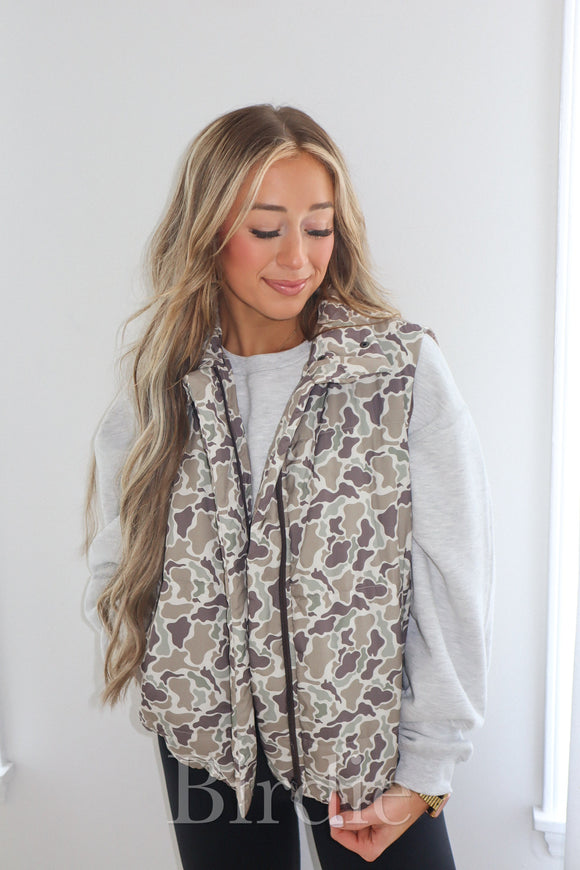 Camo Puffer Vest
