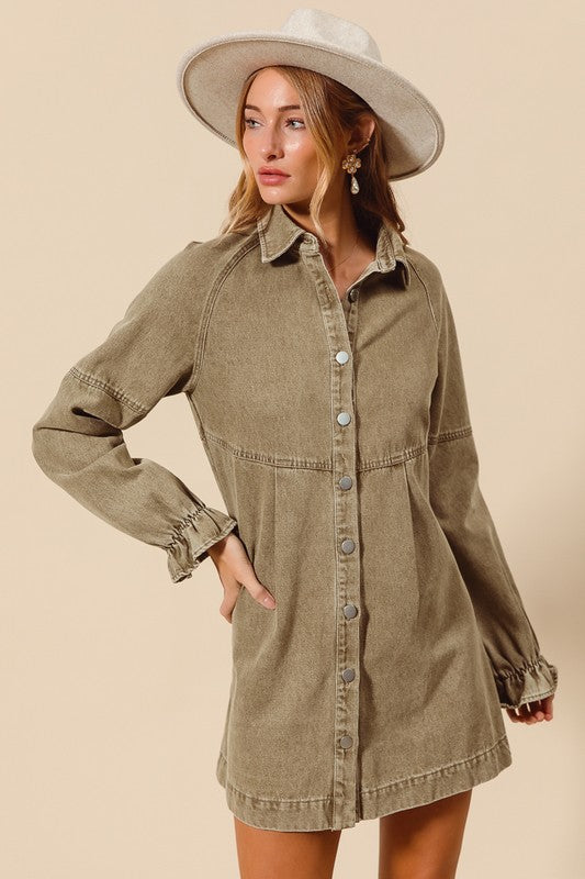 Daisy Denim Dress *Olive