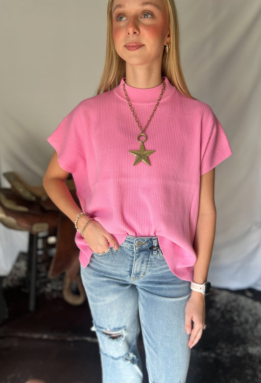 The Easy Does It Sweater *Candy Pink