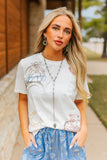 Roping Cowboy Embroidery Tee