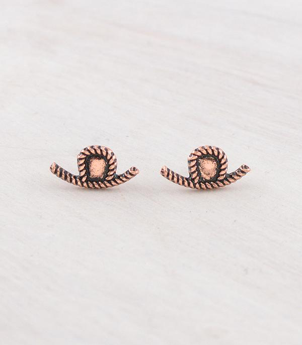 Western Cowboy Hat Stud Earrings