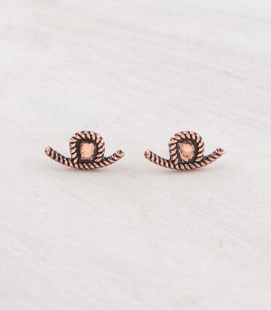 Western Cowboy Hat Stud Earrings