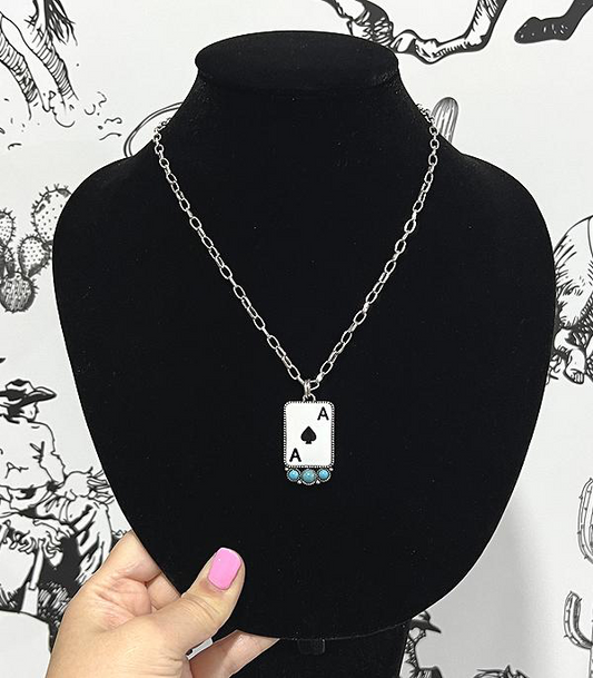 Ace Card Pendant Necklace