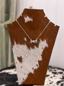 White Buffalo Bar Necklace