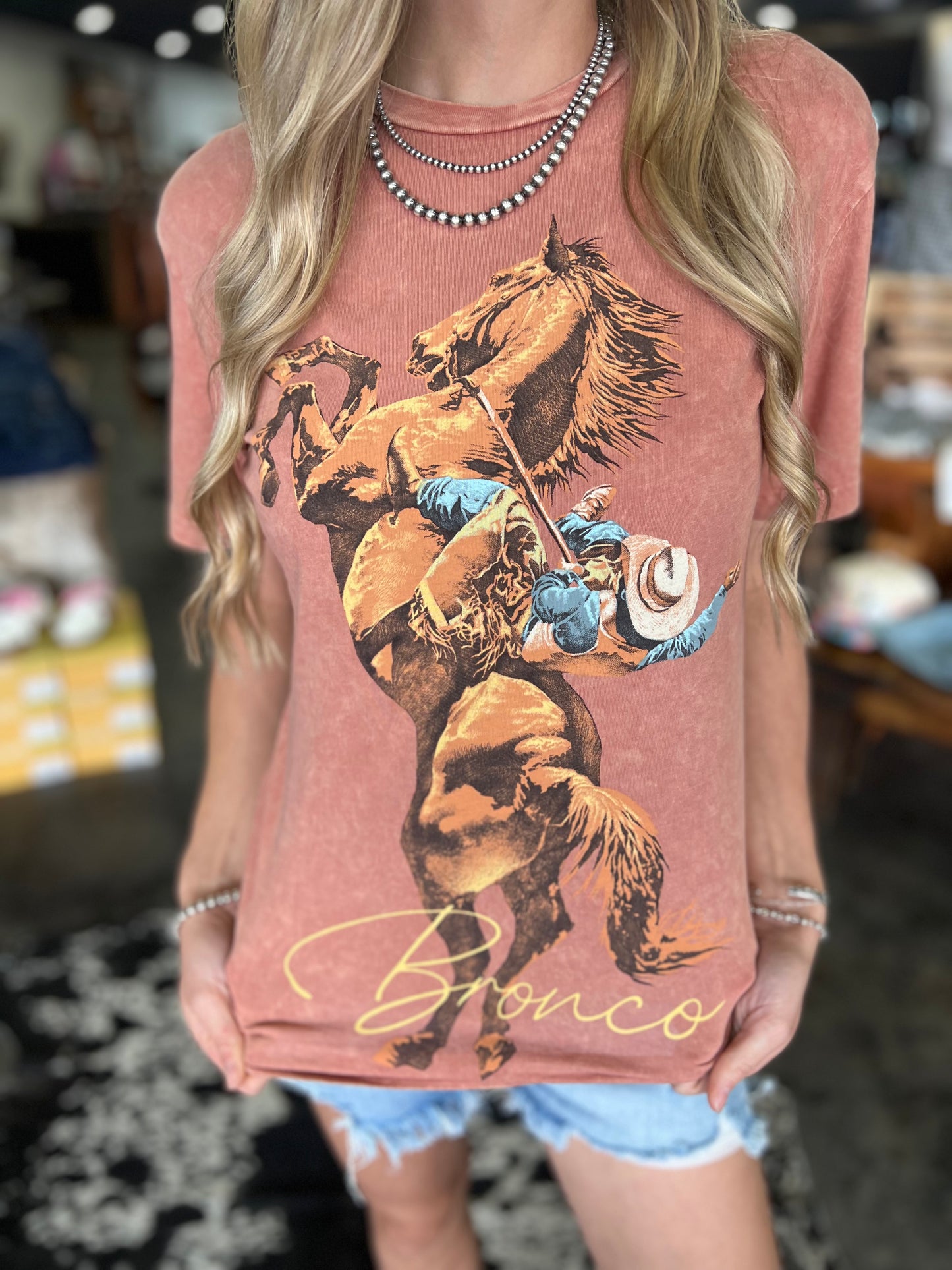 Bronco Mineral Wash Graphic Tee