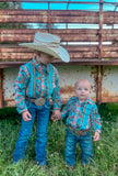 Kids Stagecoach Button Up