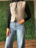 The Scarlett Tie Sweater Vest *Beige