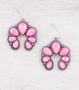 Pink Squash Blossom Earrings