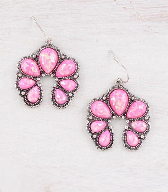 Pink Squash Blossom Earrings