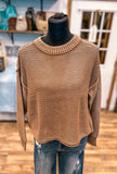 The River Crew Neck Cropped Sweater *Deep Camel