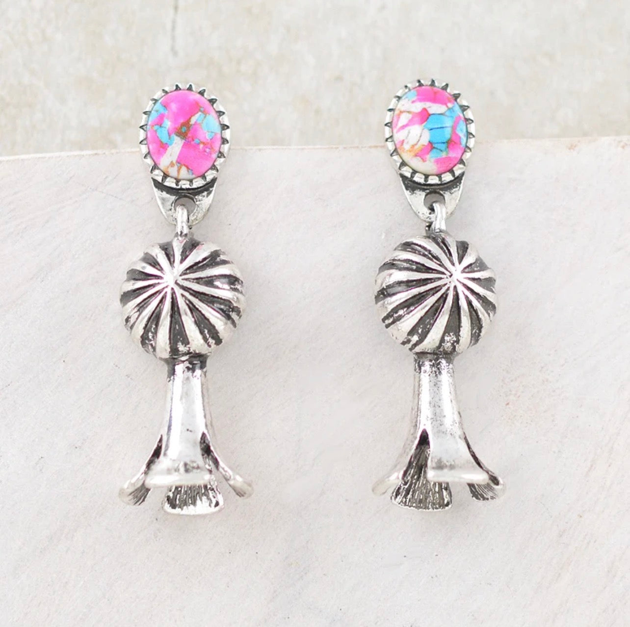 Concho Squash Drop Earrings