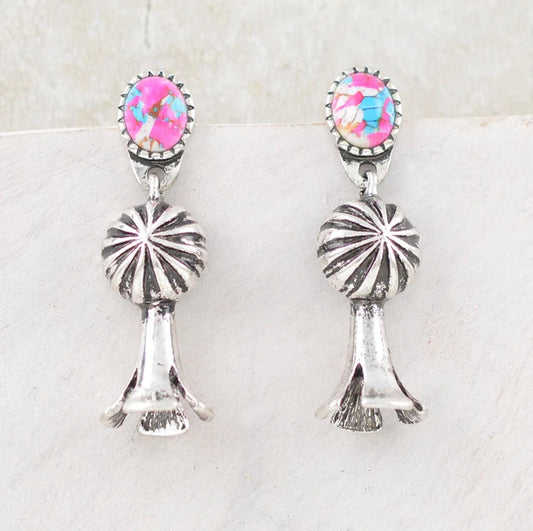 Concho Squash Drop Earrings