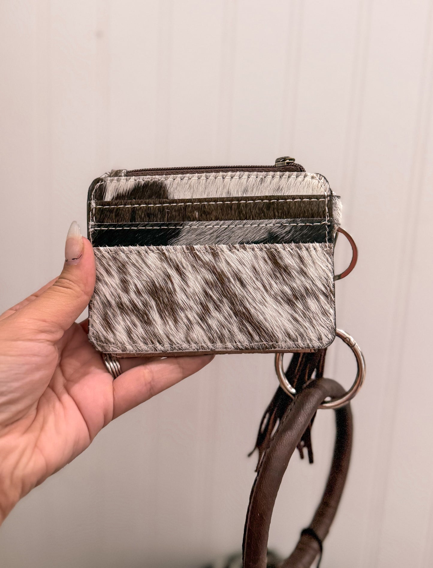 Cowhide & Tooled Leather Wristlets