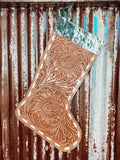 Tooled Leather & Cowhide Stocking