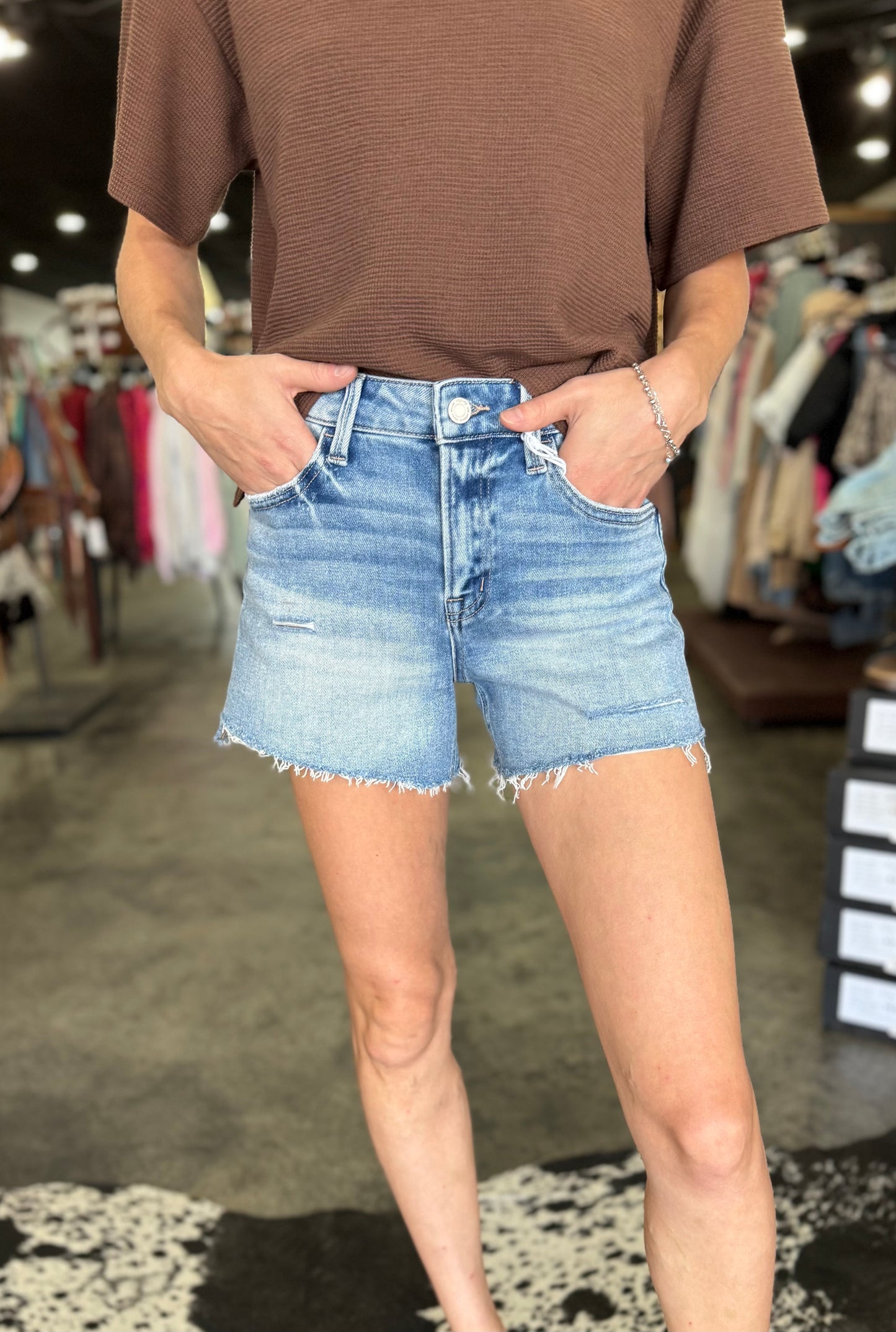 The Rebecca Raw Hem Shorts