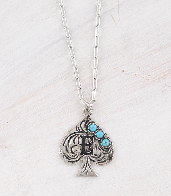 Spade Initial Necklace