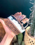 Cowhide Tooled Leather Belt *Size 30