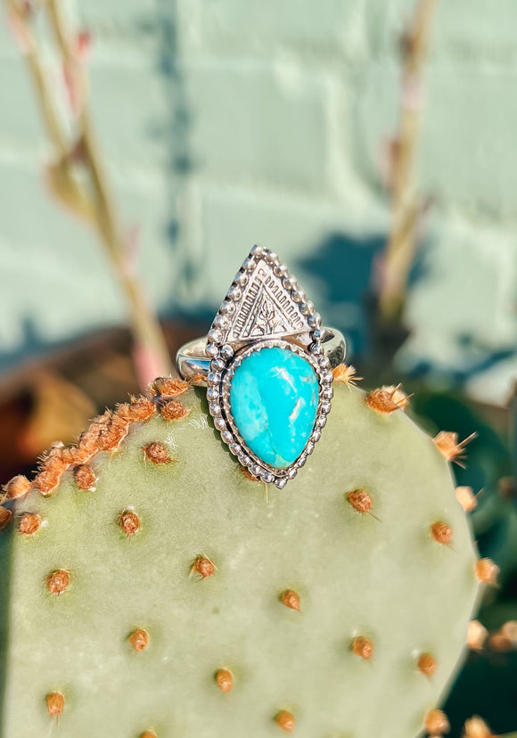 Kingman Turquoise Ring Size 7