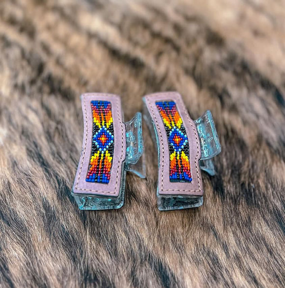 Beaded Aztec Claw Clip