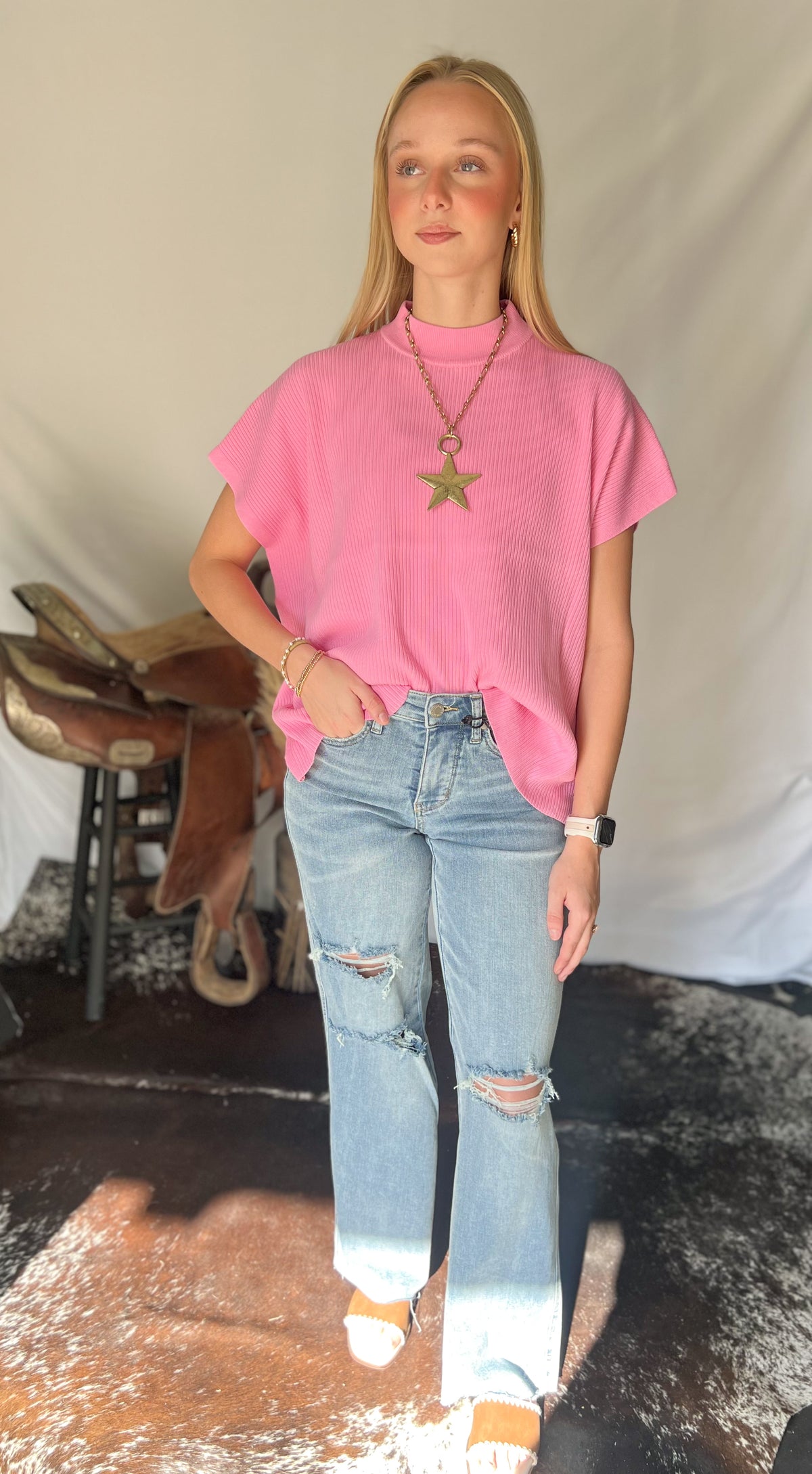 The Easy Does It Sweater *Candy Pink