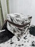 Cowhide Mini Travel Jewelry Box