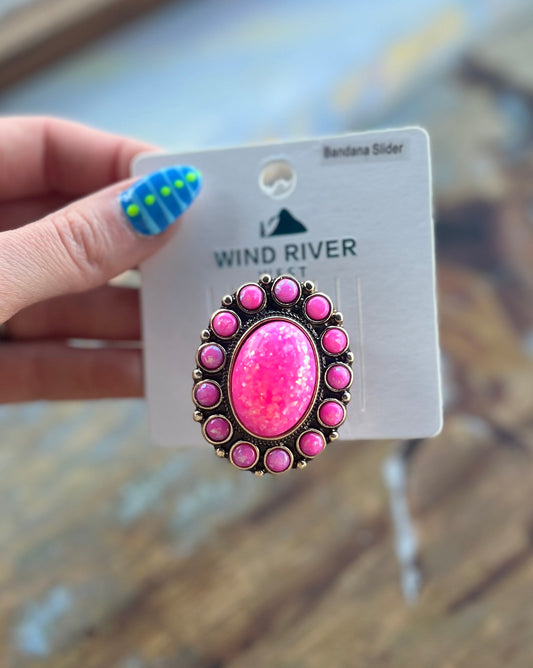 Pink Cluster Scarf Slide