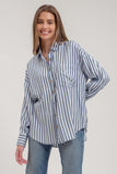 Stephanie Stripped Button Down *Blue