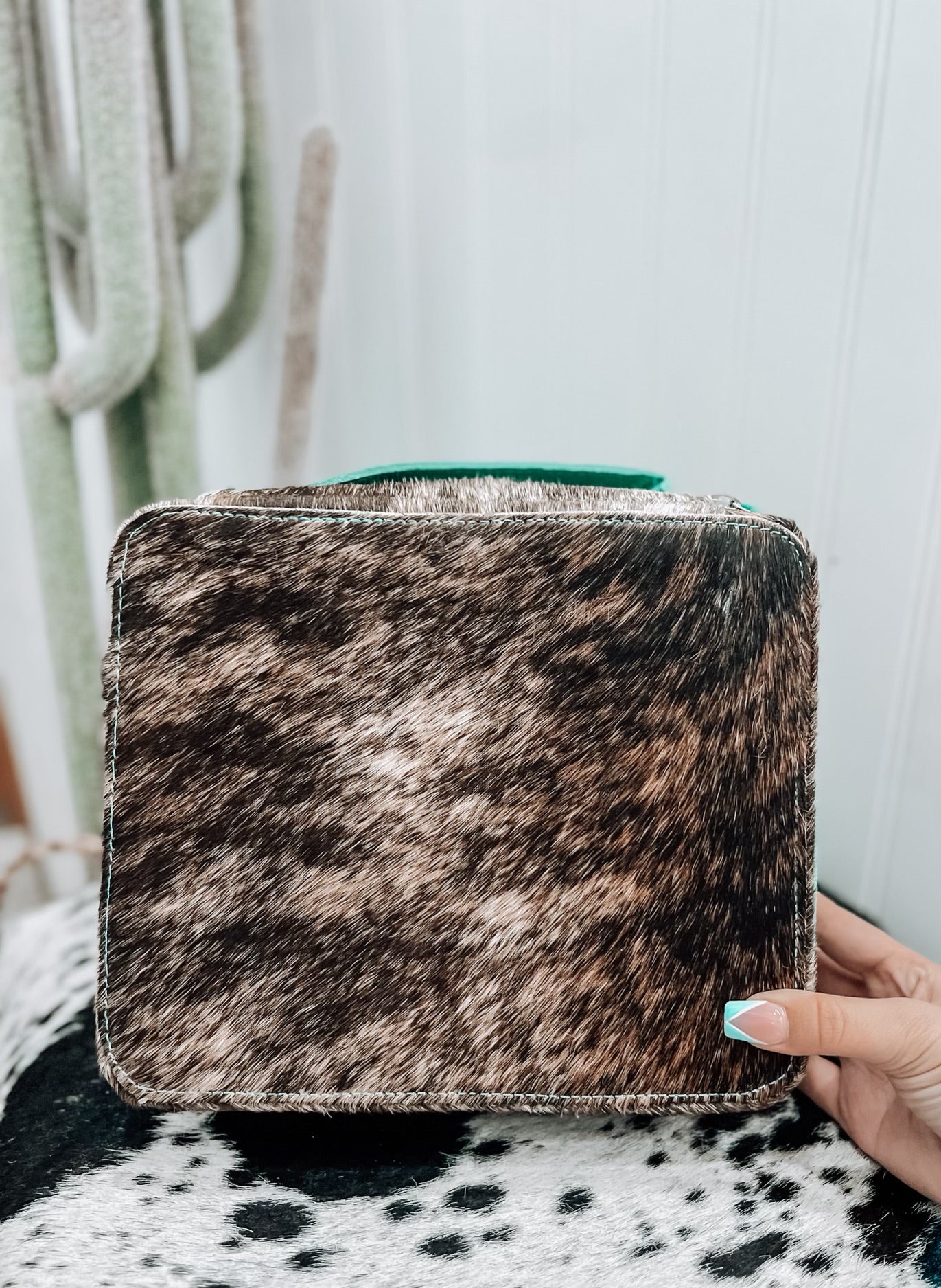 Oversized Cowhide Jewelry Case