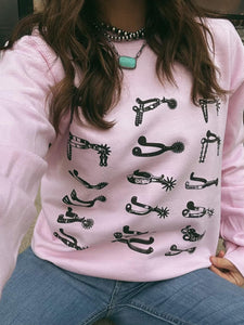 Pink Spurs Sweatshirt