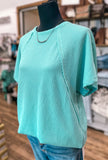 The Willa Ribbed Tee *Mint