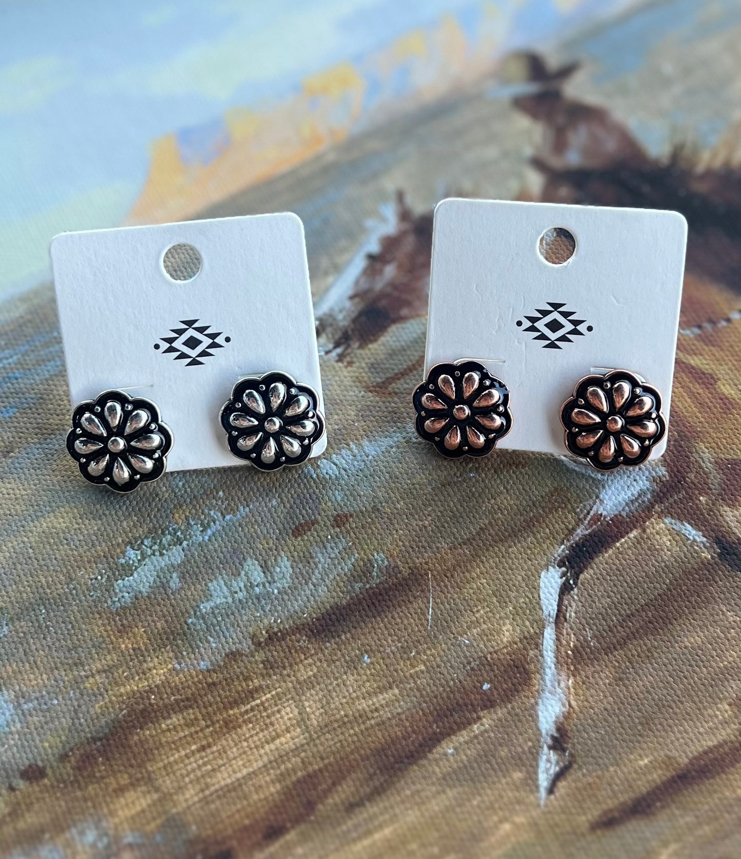 Flower Concho Earrings
