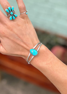 Authentic Turquoise Teardrop Cuff