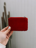 Red Boot Stitch Card Pouch