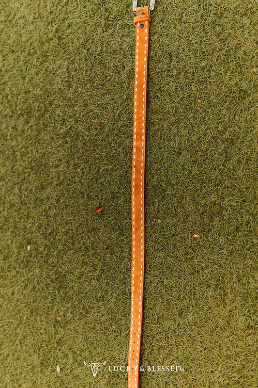 Tan Suede Buckstitch Belt