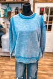 The Shay Acid Wash Sweatshirt *Deep Sky