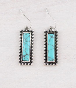 Turquoise Bar Earrings