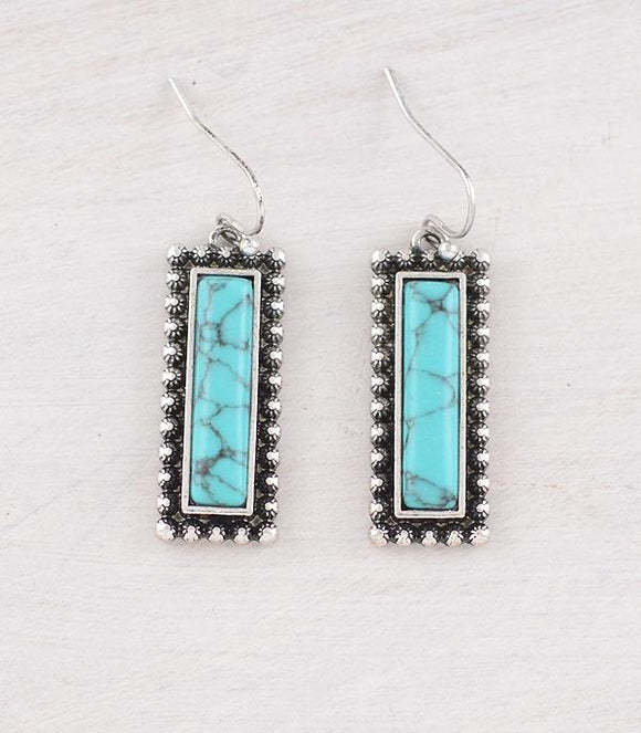 Turquoise Bar Earrings