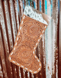 Tooled Leather & Cowhide Stocking