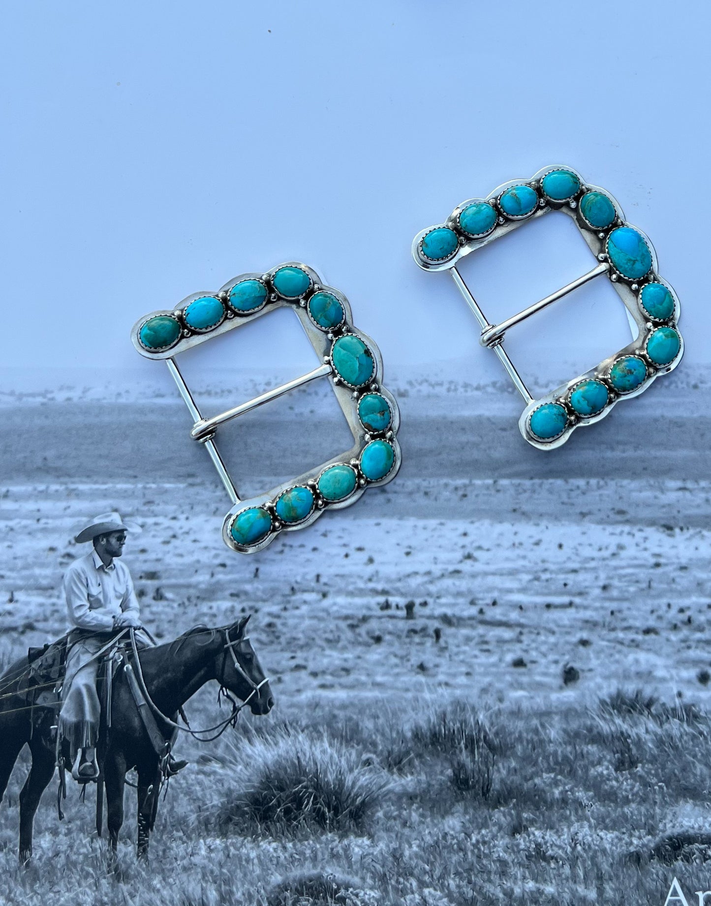 Kingman Turquoise Belt Buckle