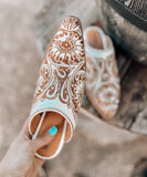 Valeria Hand Tooled Mules