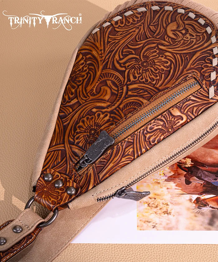 Tooled Fringe Crossbody