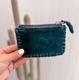 Black Boot Stitch Card Pouch