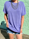 The Willa Ribbed Tee *Violet
