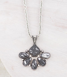 Spade Semi Stone Necklace