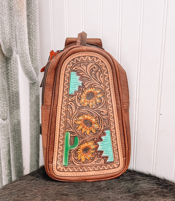 Sunflower Cactus Sling Bag