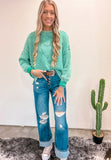 Lenna Oversized Ribbed Sweater *Kelly Green