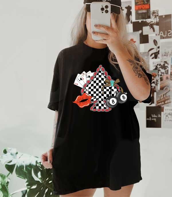 Checkerboard Ace Graphic Tee