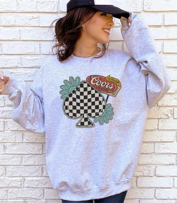 Coors Checkered Aces Sweatshirt