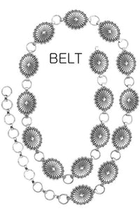 Mini Oval Concho Belt