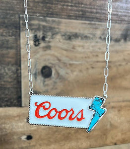 Coors Bolt Bar Necklace